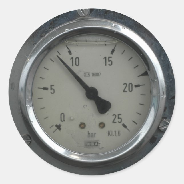 Mätetikett Runt Klistermärke (Framsida)