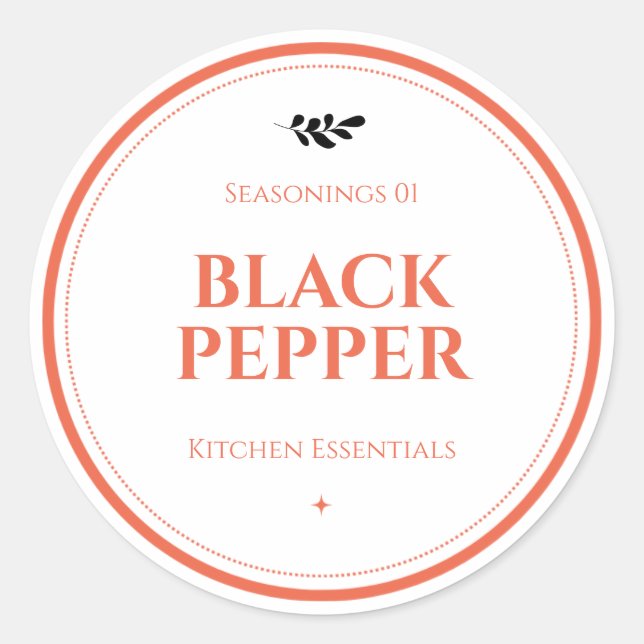 Matetiketter, etiketter för burkar, etiketter för  (Framsida)