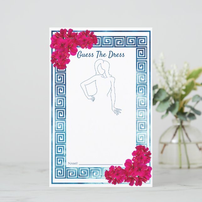 Matfärgsmatchen Grecian Elegance Möhippa Game (Stående Fram)