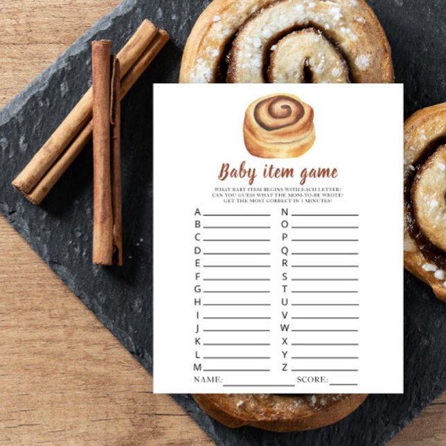 Matfärsfärg Bun babydusch Baby Artikelspel (Skapare uppladdad)