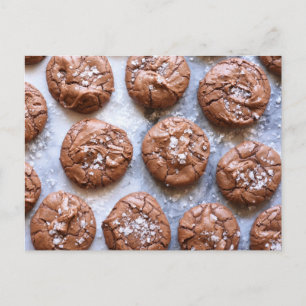 Matfotografering Brownie Havssalt Kakor Vykort