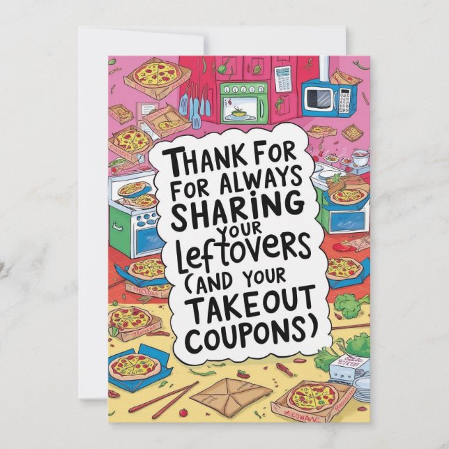 Matgladare Rumskamrat Kortet Inbjudningar (Framsida)