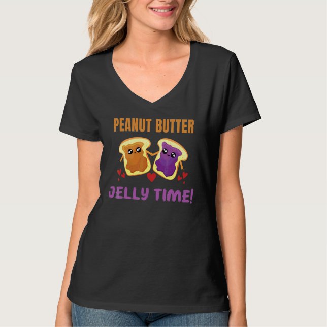 Matgrafik för jordnötssmör, gelétid t shirt (Framsida)