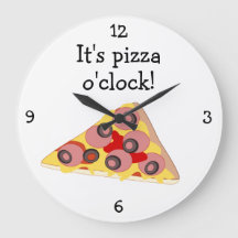 Matgrafik för Pizza O'Clock roligt