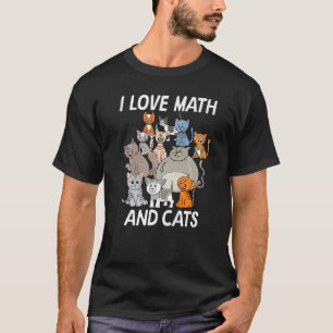Math 12 år gammal Kid Kitten i Kärlek, matematik o T Shirt