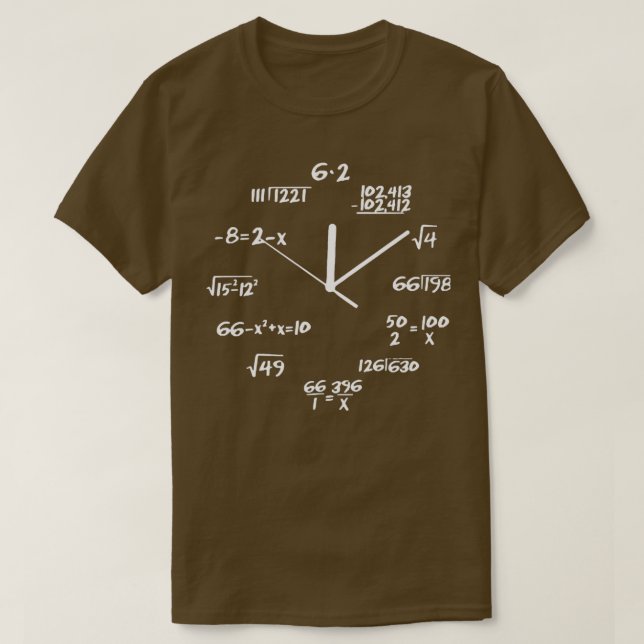 Math A Clock T Shirt (Design framsida)