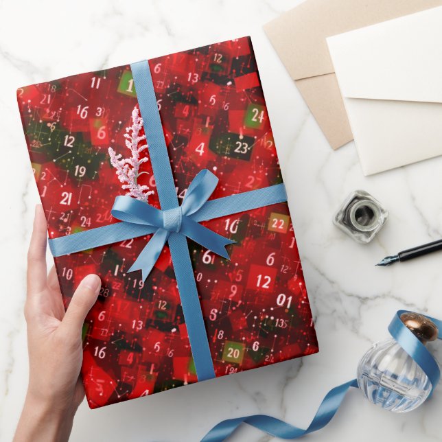 Math Abstrakt, Julrött Grönt Presentpapper (Gifting)