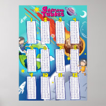 Math Addition Bord Educational Cute Astronauts