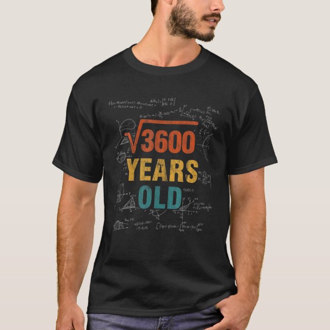 Math Älskare 60:e födelsedagstorget 3600-60 T Shirt (Framsida)