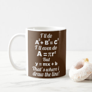 Math Älskare där jag ritade linjen lustigt Kaffemugg