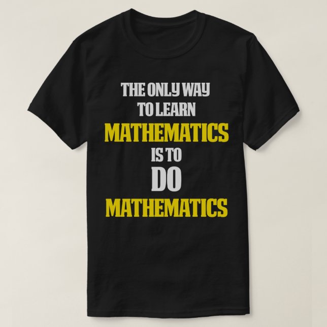 Math Älskare presenterar matematisk gåva Do math T Shirt (Design framsida)