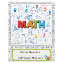 Math Anpassningsbar Binder Cover | Redigerbar desi