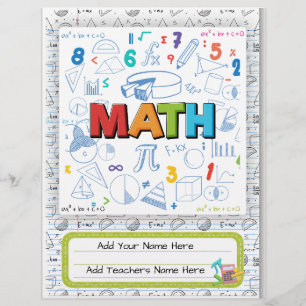 Math Anpassningsbar Binder Cover Redigerbar desi Reklamblad