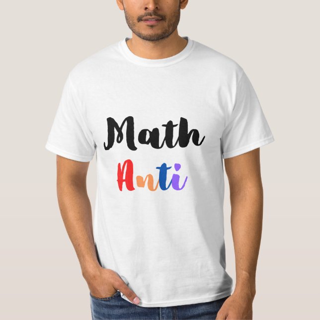 Math Antics Colorful Logotyp T Shirt (Framsida)