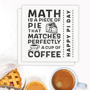 Math är Biet vid Paj Black and White Lycklig Pi Da Pappersservett