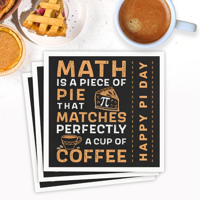Math är en Biet av Paj Pi-symbolen Lycklig Pi Day Pappersservett (Skapare uppladdad)