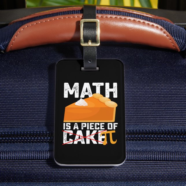 Math är en Biet i Cake Pi Day-Låryn Bagagebricka (Framsida Insitu 2)