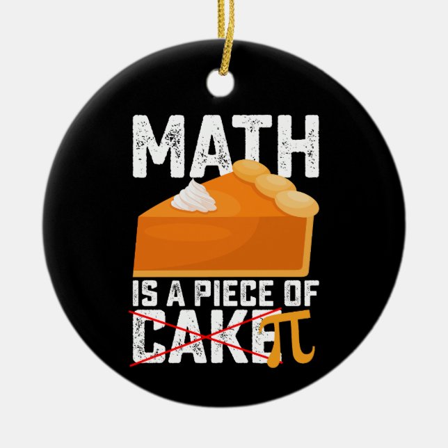 Math är en Biet i Cake Pi Day-Låryn Julgransprydnad Keramik (Framsidan)