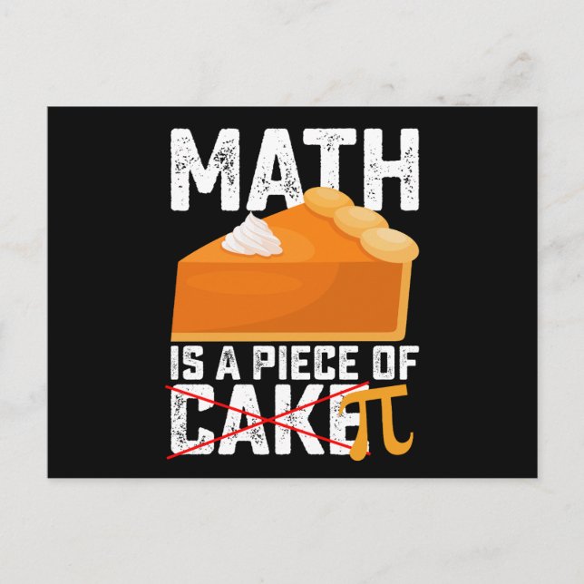 Math är en Biet i Cake Pi Day-Låryn Vykort (Framsida)