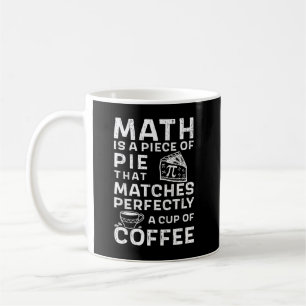 Math är en biet i Paj Pi Day White Black Kaffemugg
