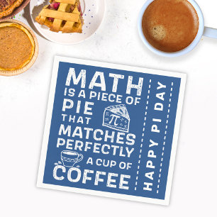 Math är en Biet i Paj Pi Symbol Lycklig Pi Day Blu Pappersservett