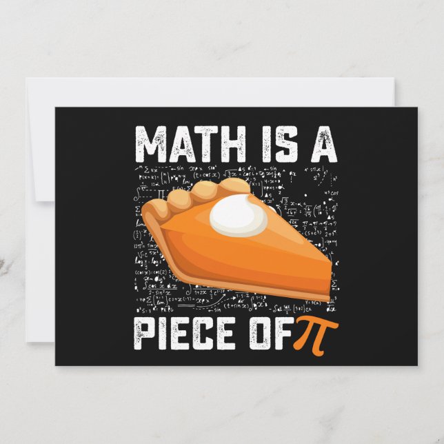 Math är en Biet i pi Day Paj matematik Inbjudningar (Framsida)