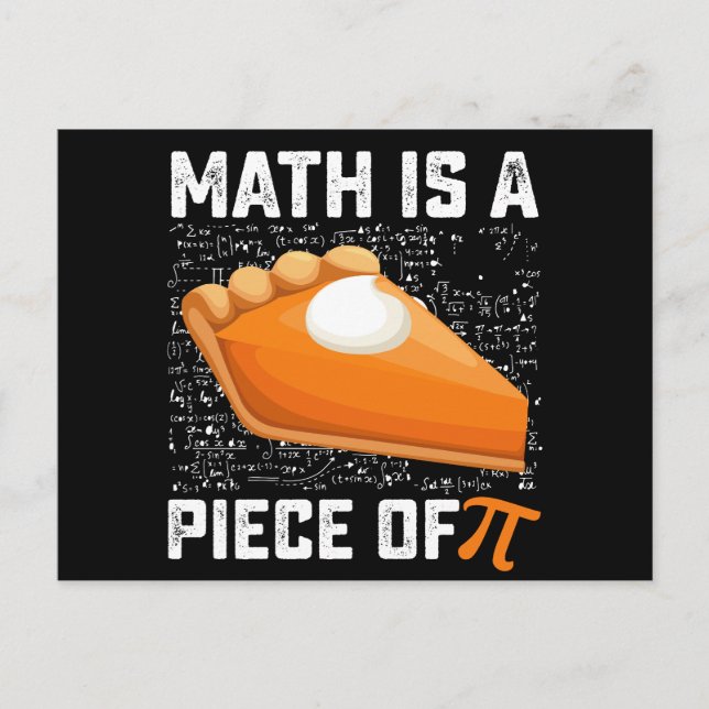 Math är en Biet i pi Day Paj matematik Vykort (Framsida)