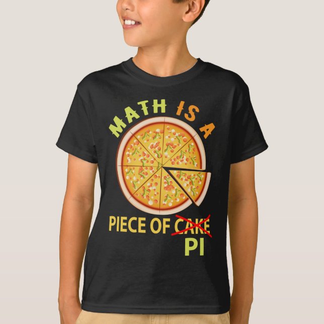 Math är en fred för Pi Pizza Math T Shirt (Framsida)