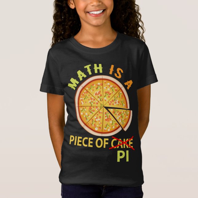 Math är en fred för Pi Pizza Math T Shirt (Framsida)