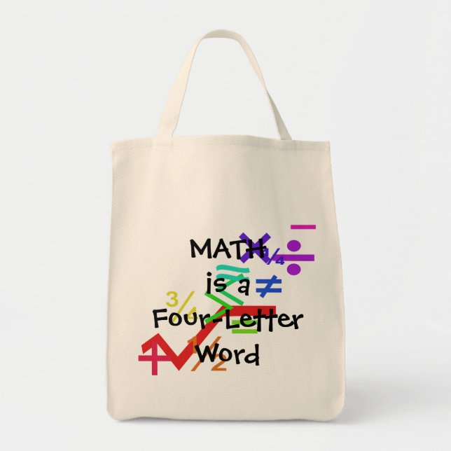 Math är en fyraBrev Ord Tote Bag Tygkasse (Framsidan)