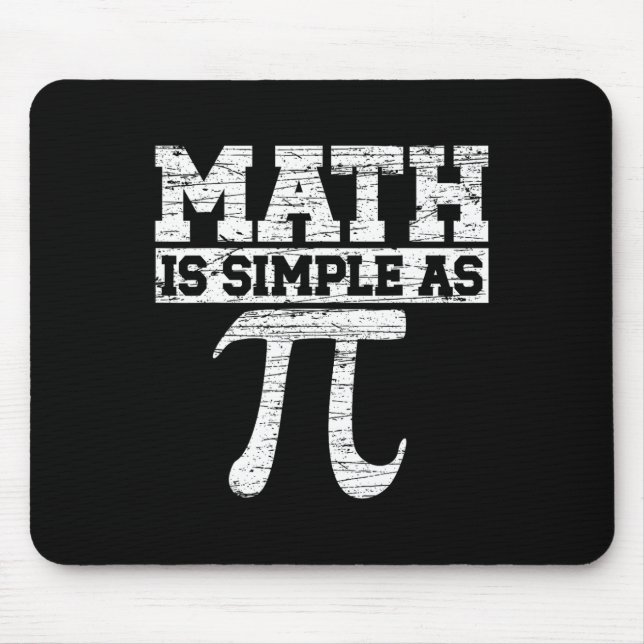 Math är enkelt som Pi Math Teacher Lycklig Pi Day  Musmatta (Framsidan)