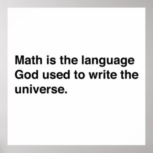 Math är Gods Language Poster