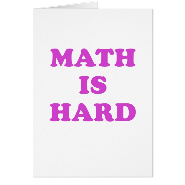 Math är hård hälsningskort (Framsidan)