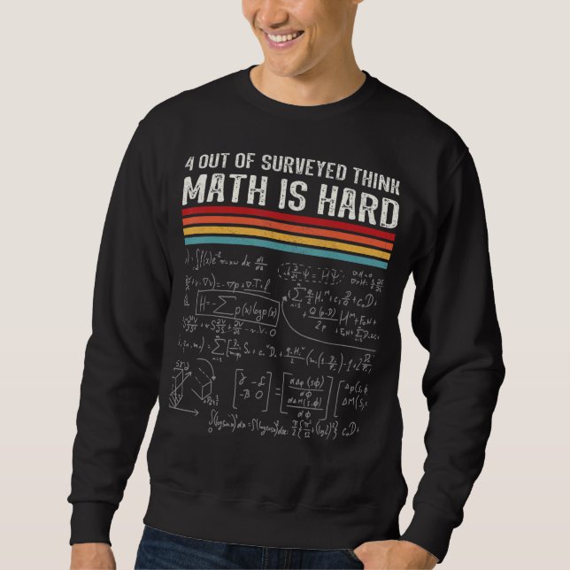 Math är hård matematik pun math nerd matematiati lång ärmad tröja (Framsida)