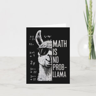 Math är ingen Prob-llama Funny Llama Man Women Kort
