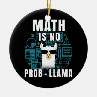 Math är ingen prob Llama Julgransprydnad Keramik