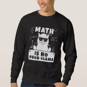 Math är ingen prob Llama-matematik Lång Ärmad Tröja