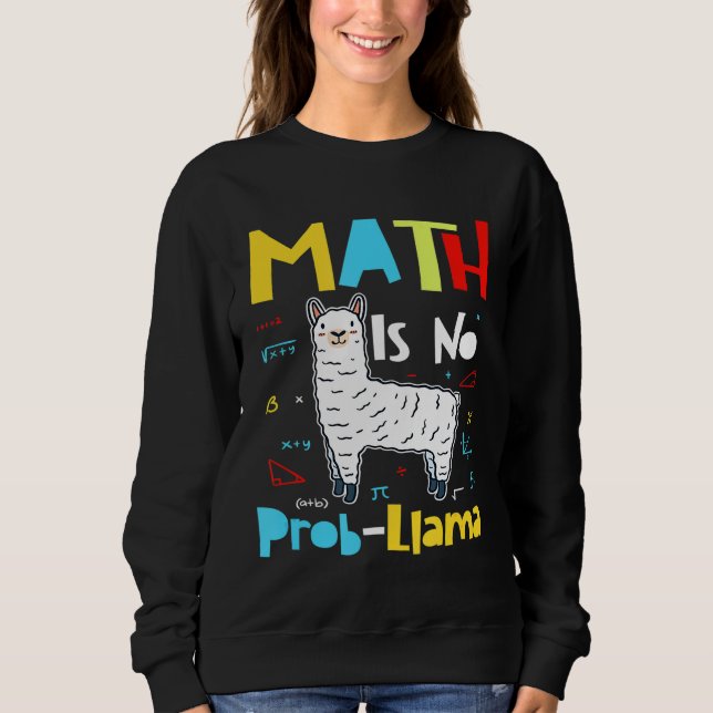 Math är ingen Prob Llama Primary School Math Llama T Shirt (Framsida)