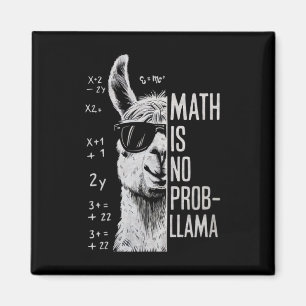 Math är ingen Prob-llama Rolig Lama Man Kvinna Magnet