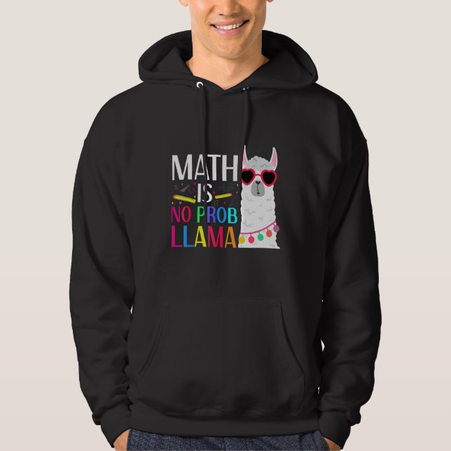 Math är ingen probllama-citattelärare hoodie (Framsida)