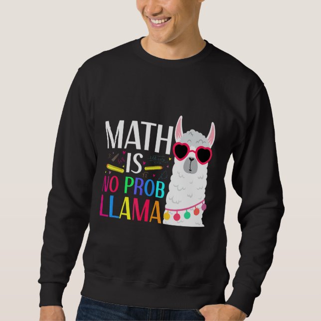 Math är ingen probllama-citattelärare lång ärmad tröja (Framsida)