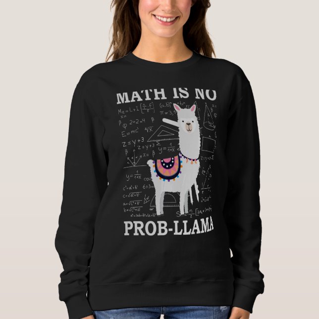 Math är ingen professor Llama-lärare Alpaca T Shirt (Framsida)