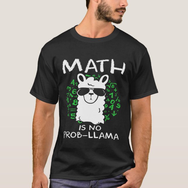 Math är ingen professor Llama-lärare och Studenter T Shirt (Framsida)