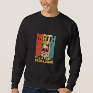 Math är ingen professor Llama Math Llama-lärare Lång Ärmad Tröja