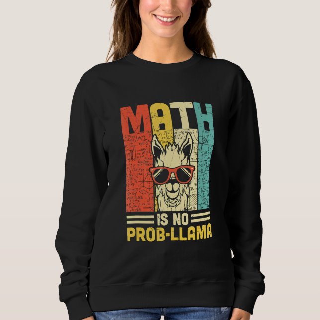 Math är ingen professor Llama Math Llama-lärare T Shirt (Framsida)