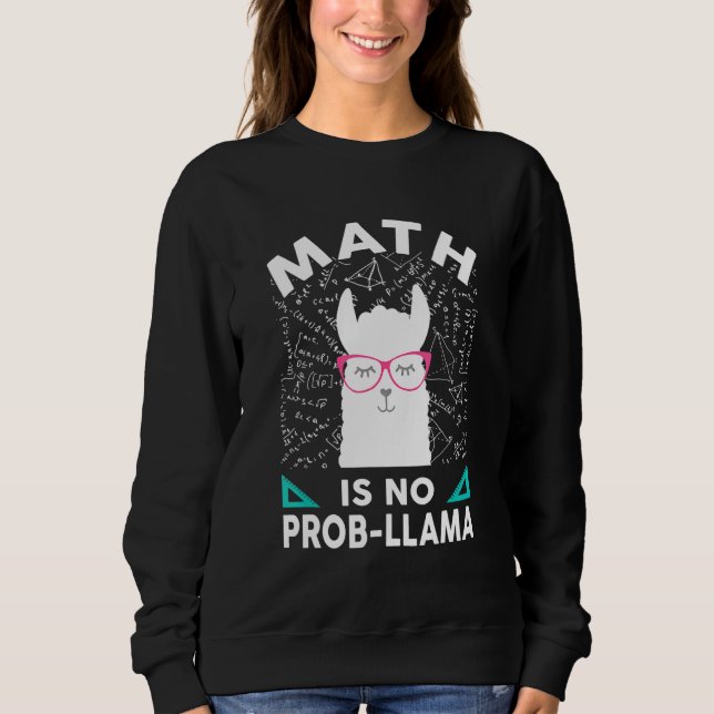Math är ingen professor Llama Math Llama Llama-lär T Shirt (Framsida)