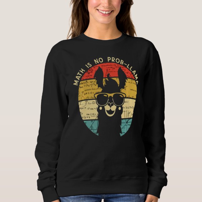 Math är ingen professor Llama Math Llama Math Teac T Shirt (Framsida)