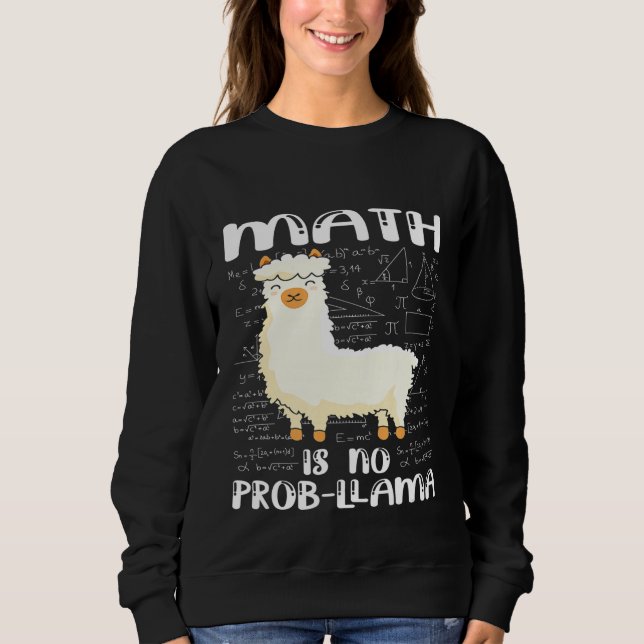 Math är inget av prob Llama Math Pun-designen T Shirt (Framsida)