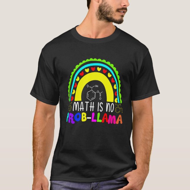 Math är inget "Prob Llama Rainbow" T Shirt (Framsida)