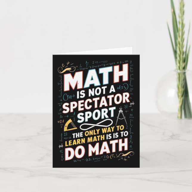 Math är inte en idrottsmatematiker för idrottsutöv kort (Framsida)